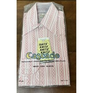 Vintage Retro 60s 70s Shirt Hippie Disco Dagger Collar Woodstock Size S NOS NEW